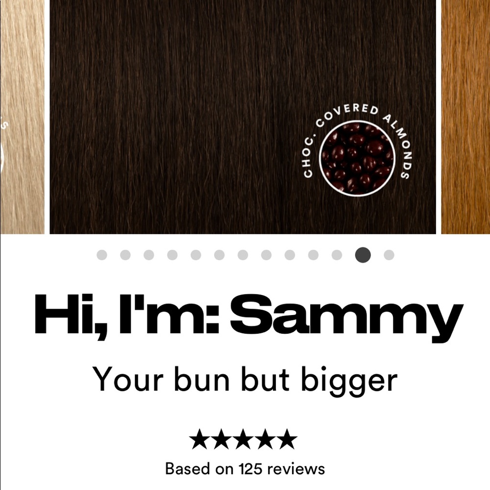 3 dark brown brand new never worn hair extensions